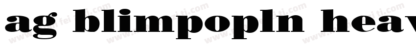 ag blimpopln heavy regula字体转换